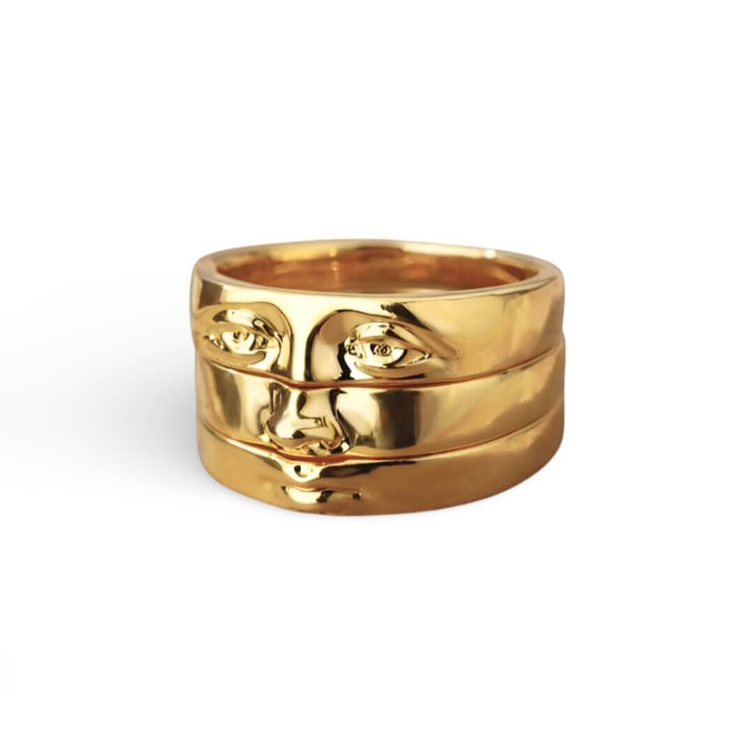 Set de Anillos Visage (Chapado en Oro 18K)