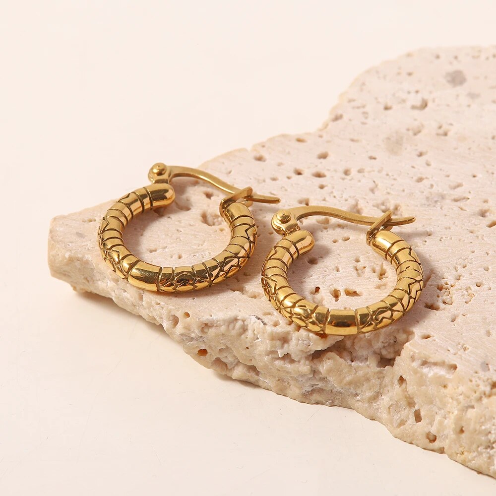 Arete en Aro Puglia (Chapado en Oro 18K)