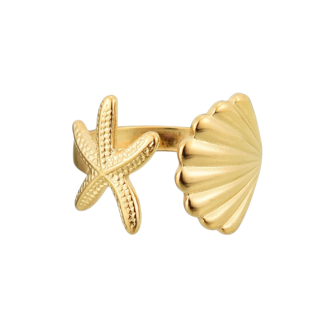 Anillo Océano (Chapado en Oro)