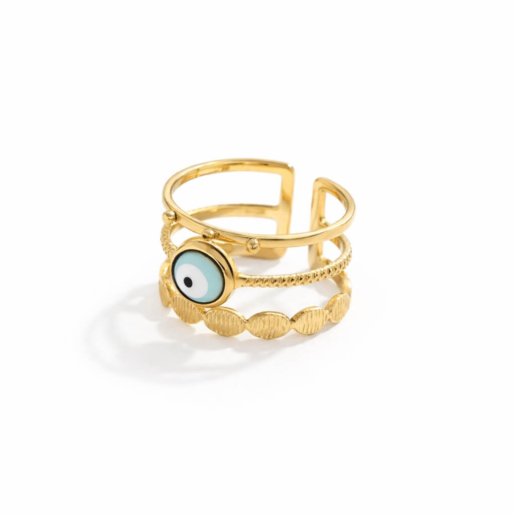 Anillo Ojo Turco Afrodita (Chapado en Oro 18K)