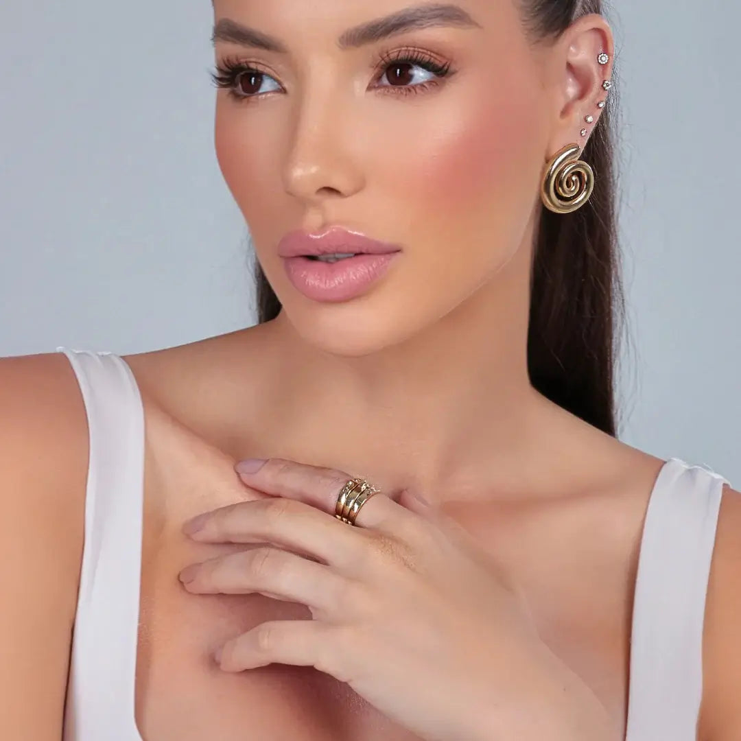 Set de Anillos Visage (Chapado en Oro 18K)