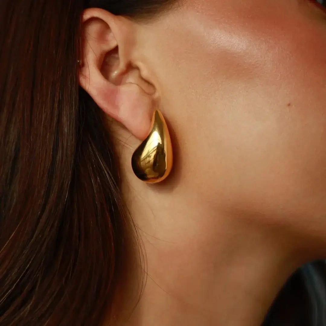 Arete Gota Hailey (Chapado en Oro 18K)