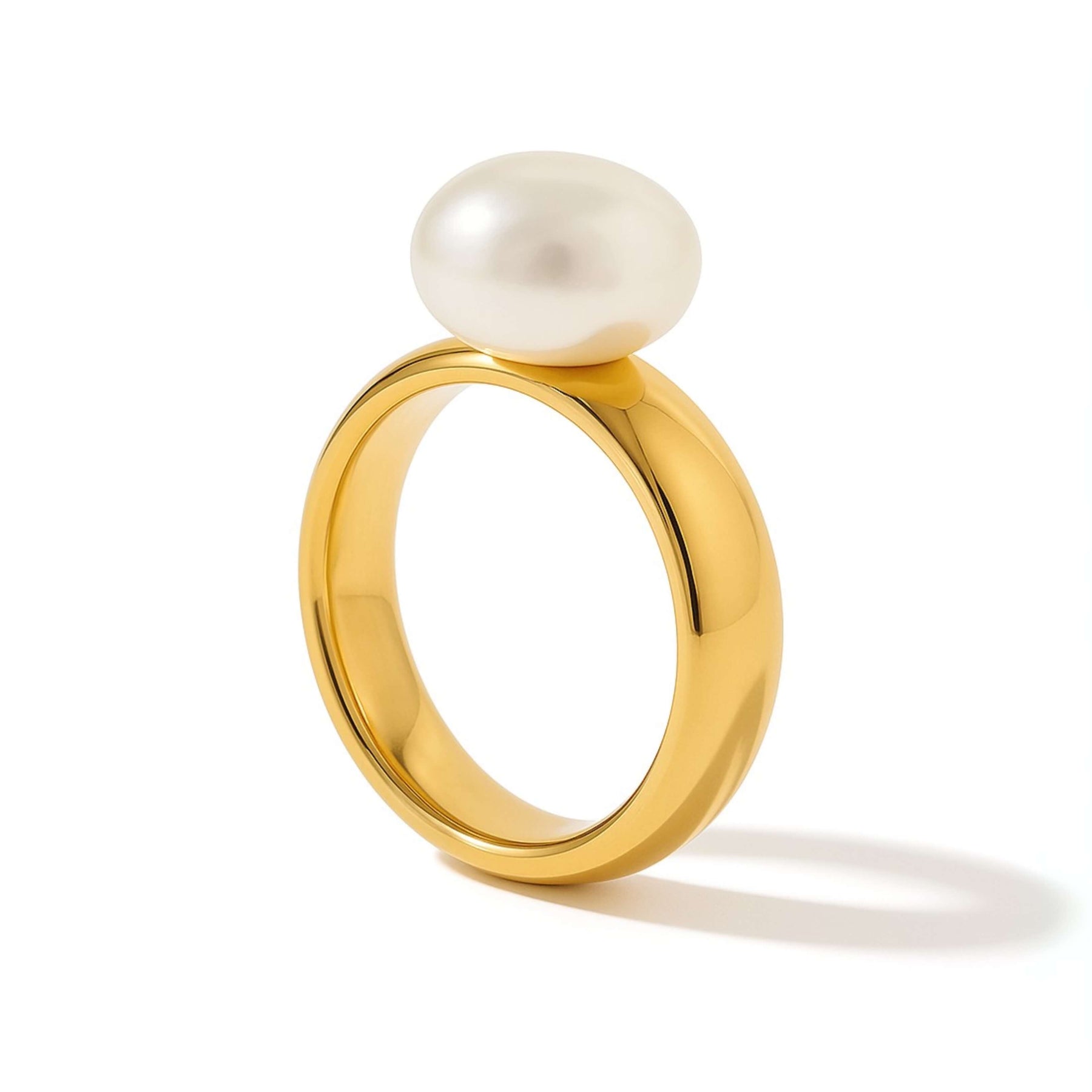 Anillo Emma Perla Minimalista (Chapado en Oro 18K)