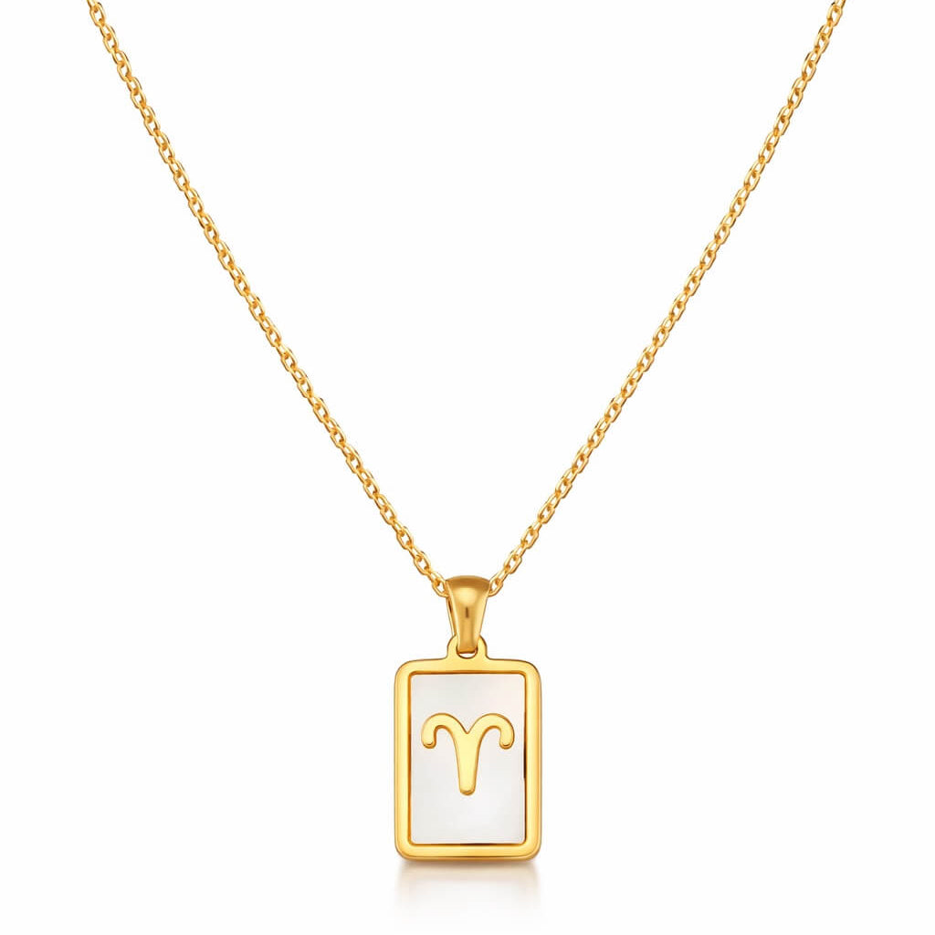 Colección de Collares Signos del Zodiaco Perlado (Chapado en Oro 18K)
