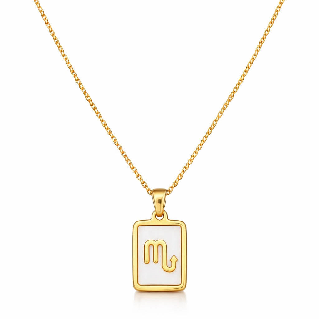 Colección de Collares Signos del Zodiaco Perlado (Chapado en Oro 18K)