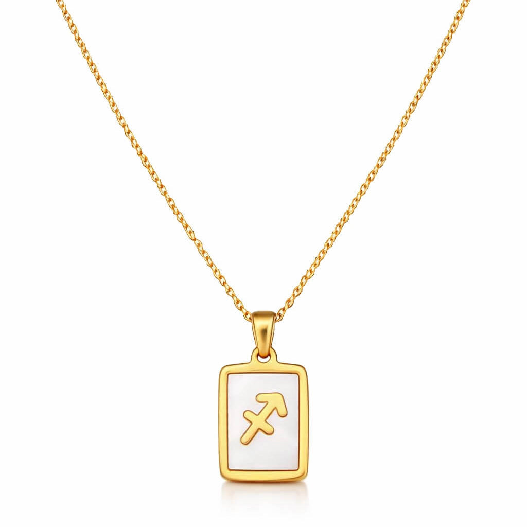 Colección de Collares Signos del Zodiaco Perlado (Chapado en Oro 18K)