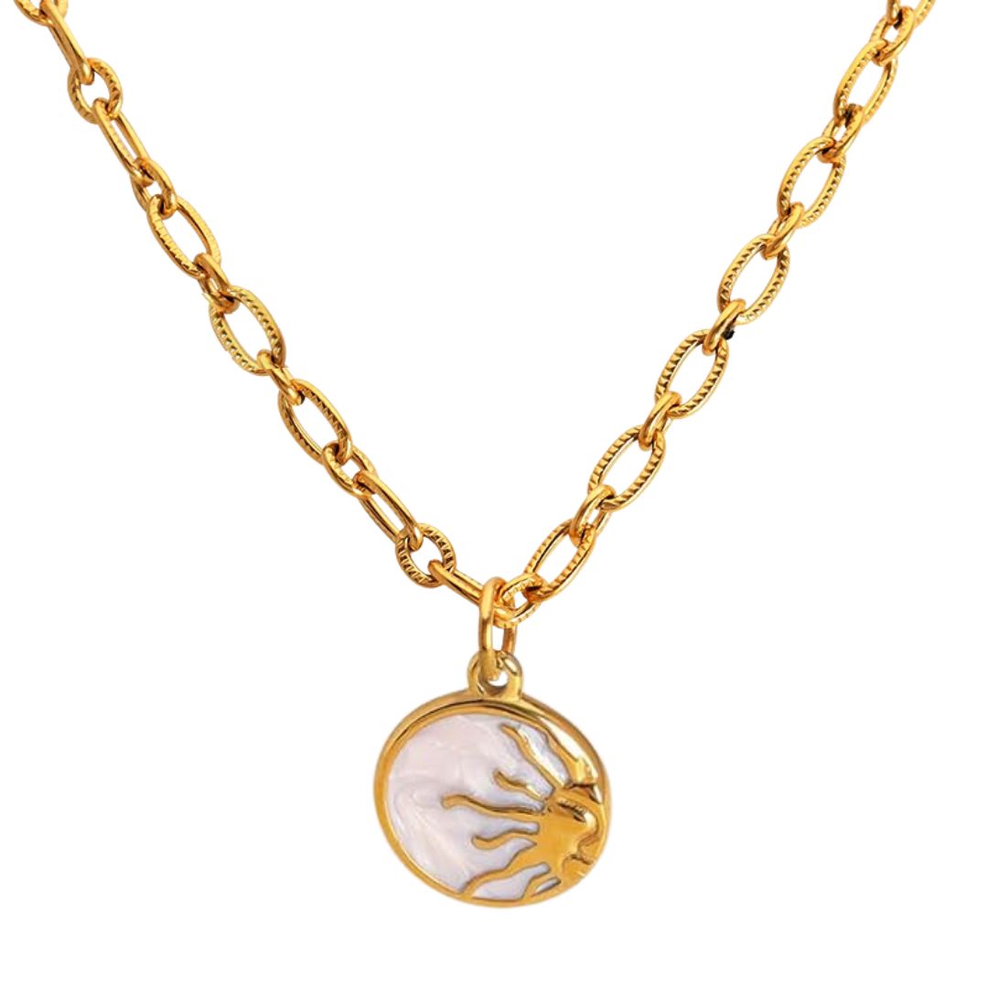 Collar Marsella Sol y Luna (Baño en Oro 18K)