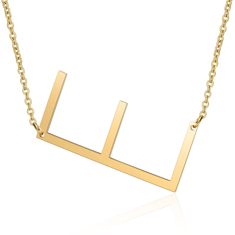 Collar Letra Inicial Grande (Chapado en Oro 18K)