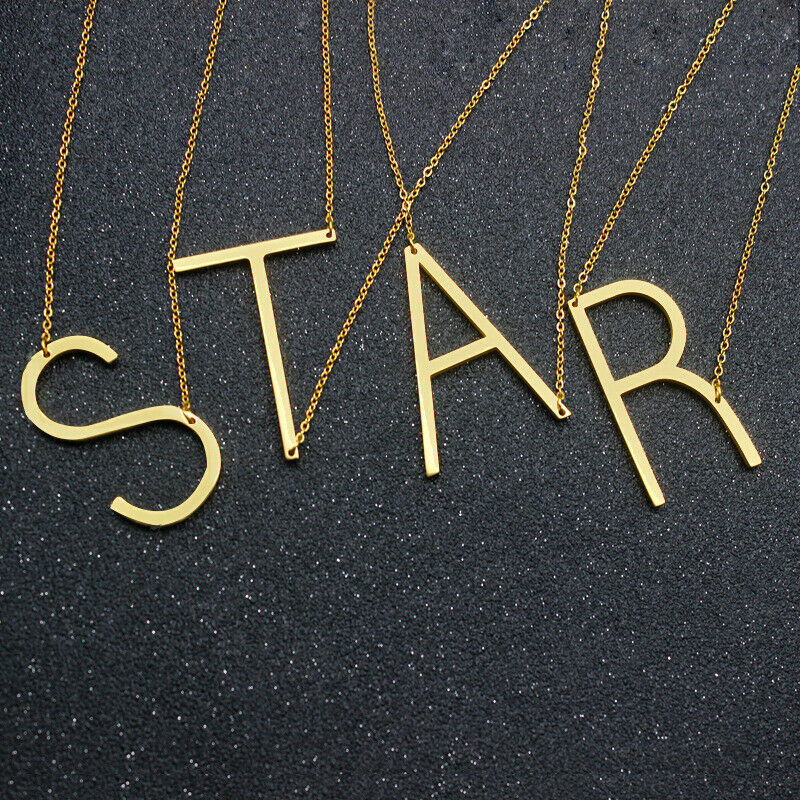 Collar Letra Inicial Grande (Chapado en Oro 18K)