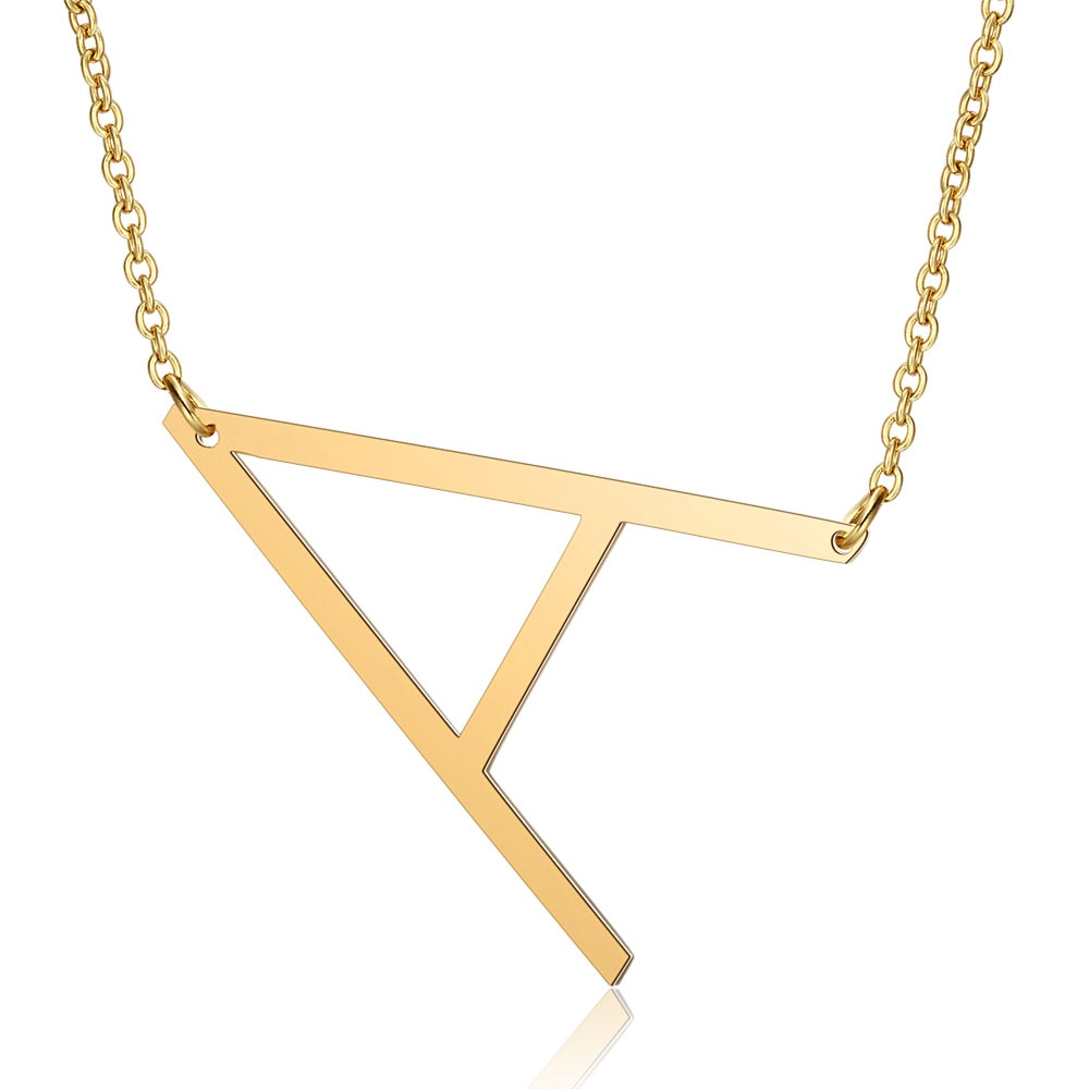 Collar Letra Inicial Grande (Chapado en Oro 18K)