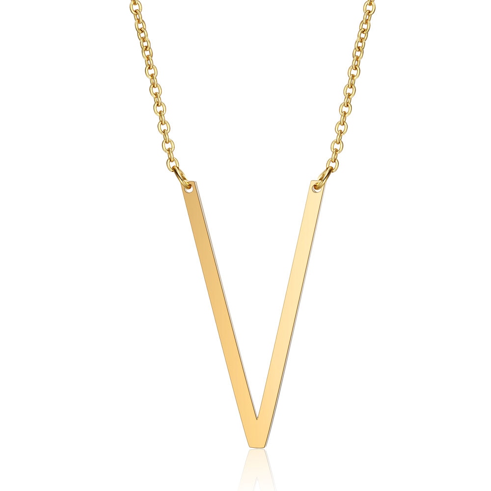 Collar Letra Inicial Grande (Chapado en Oro 18K)