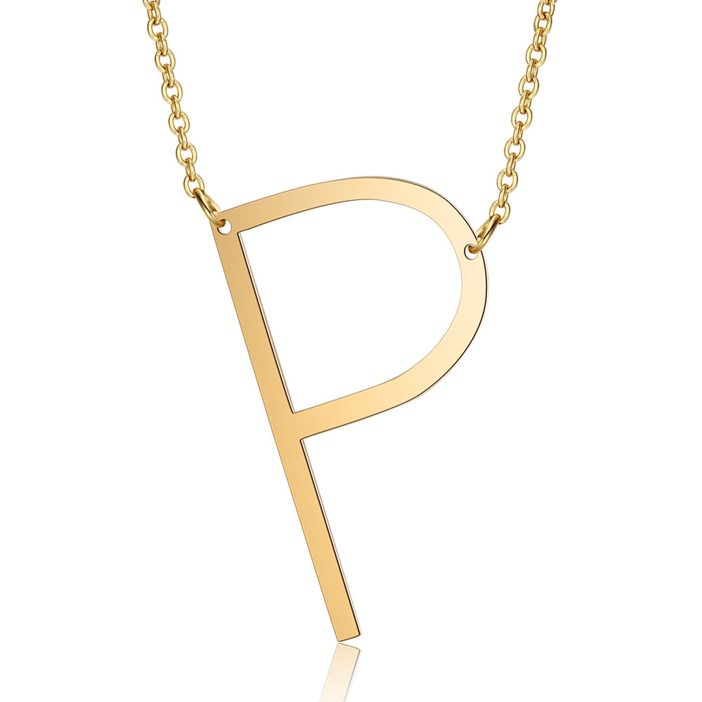Collar Letra Inicial Grande (Chapado en Oro 18K)
