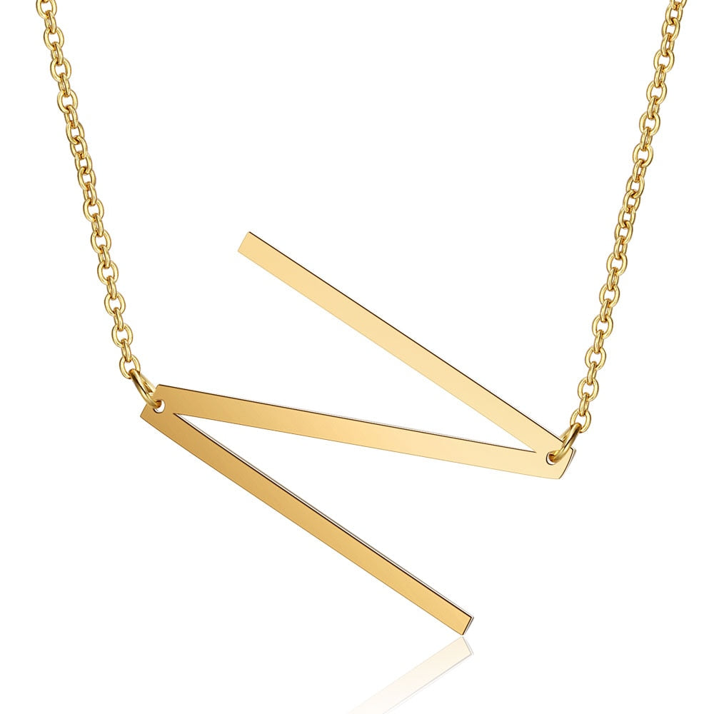 Collar Letra Inicial Grande (Chapado en Oro 18K)