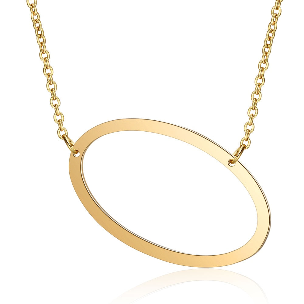 Collar Letra Inicial Grande (Chapado en Oro 18K)