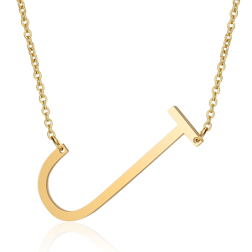 Collar Letra Inicial Grande (Chapado en Oro 18K)