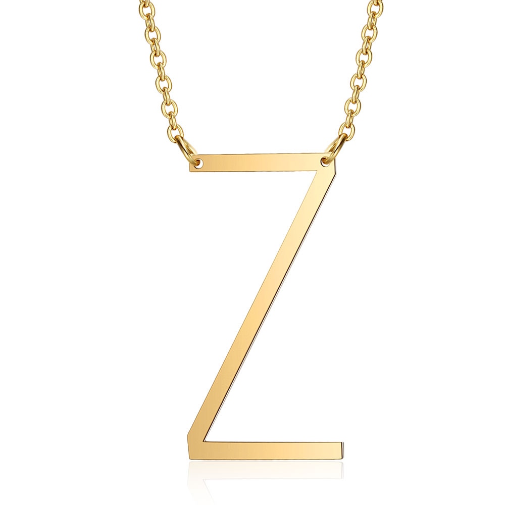 Collar Letra Inicial Grande (Chapado en Oro 18K)