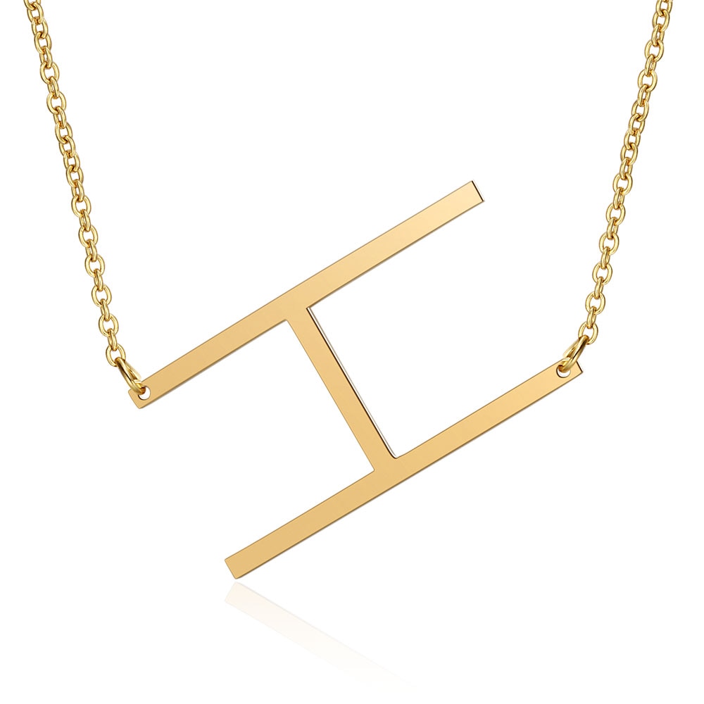 Collar Letra Inicial Grande (Chapado en Oro 18K)