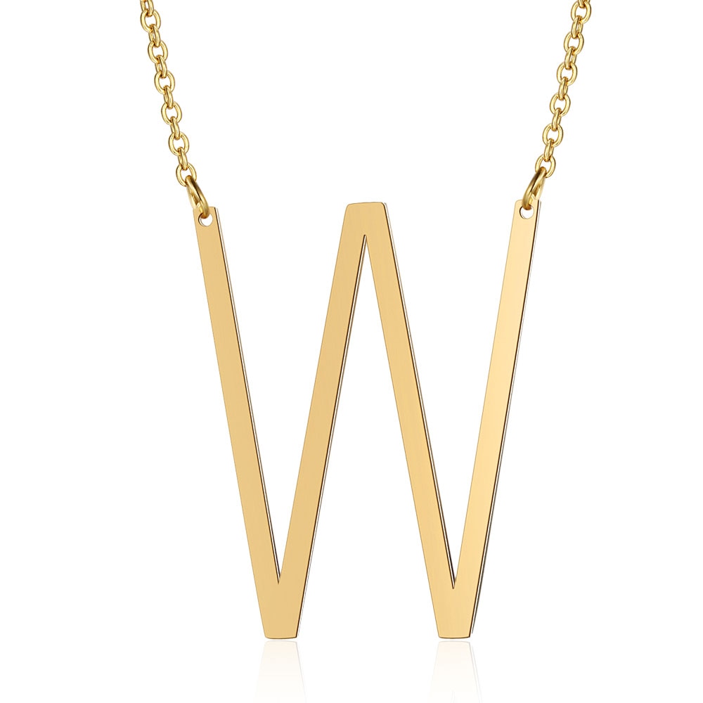 Collar Letra Inicial Grande (Chapado en Oro 18K)