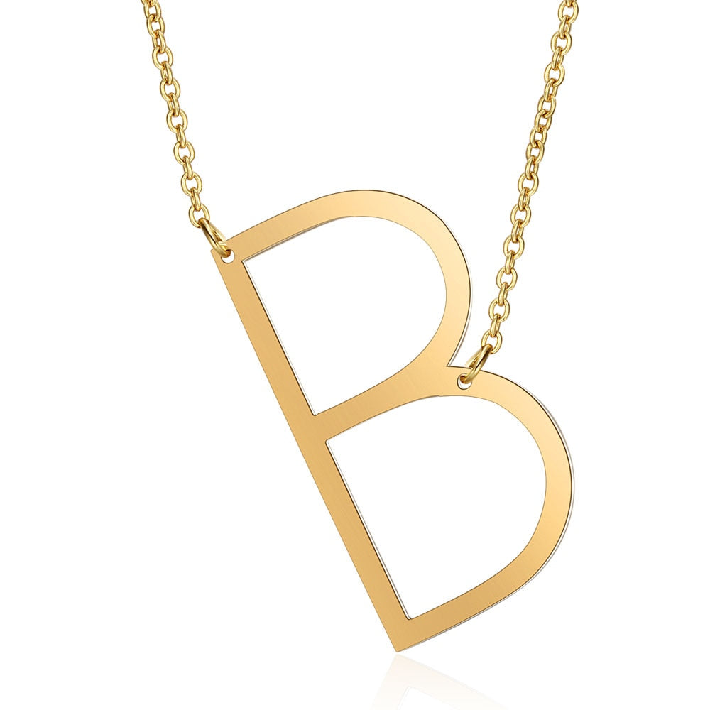 Collar Letra Inicial Grande (Chapado en Oro 18K)