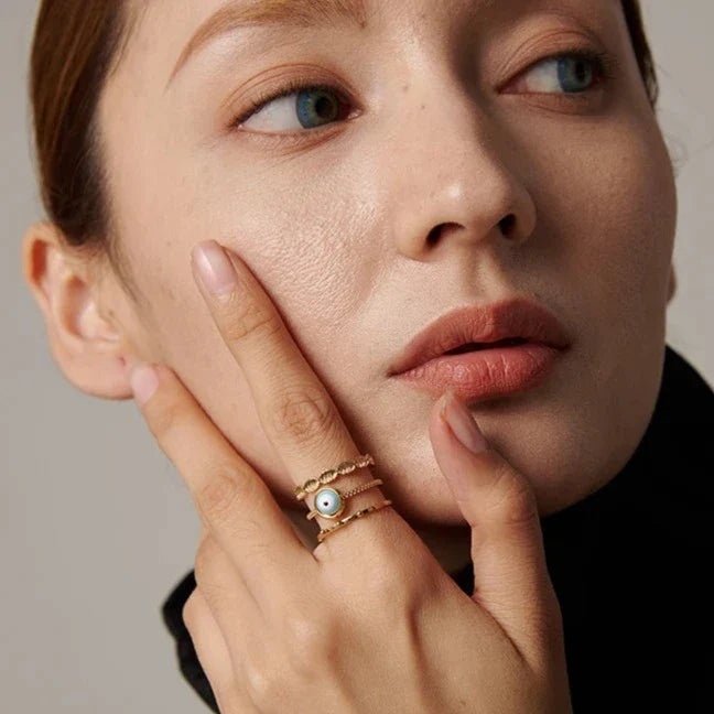 Anillo Ojo Turco Afrodita (Chapado en Oro 18K)