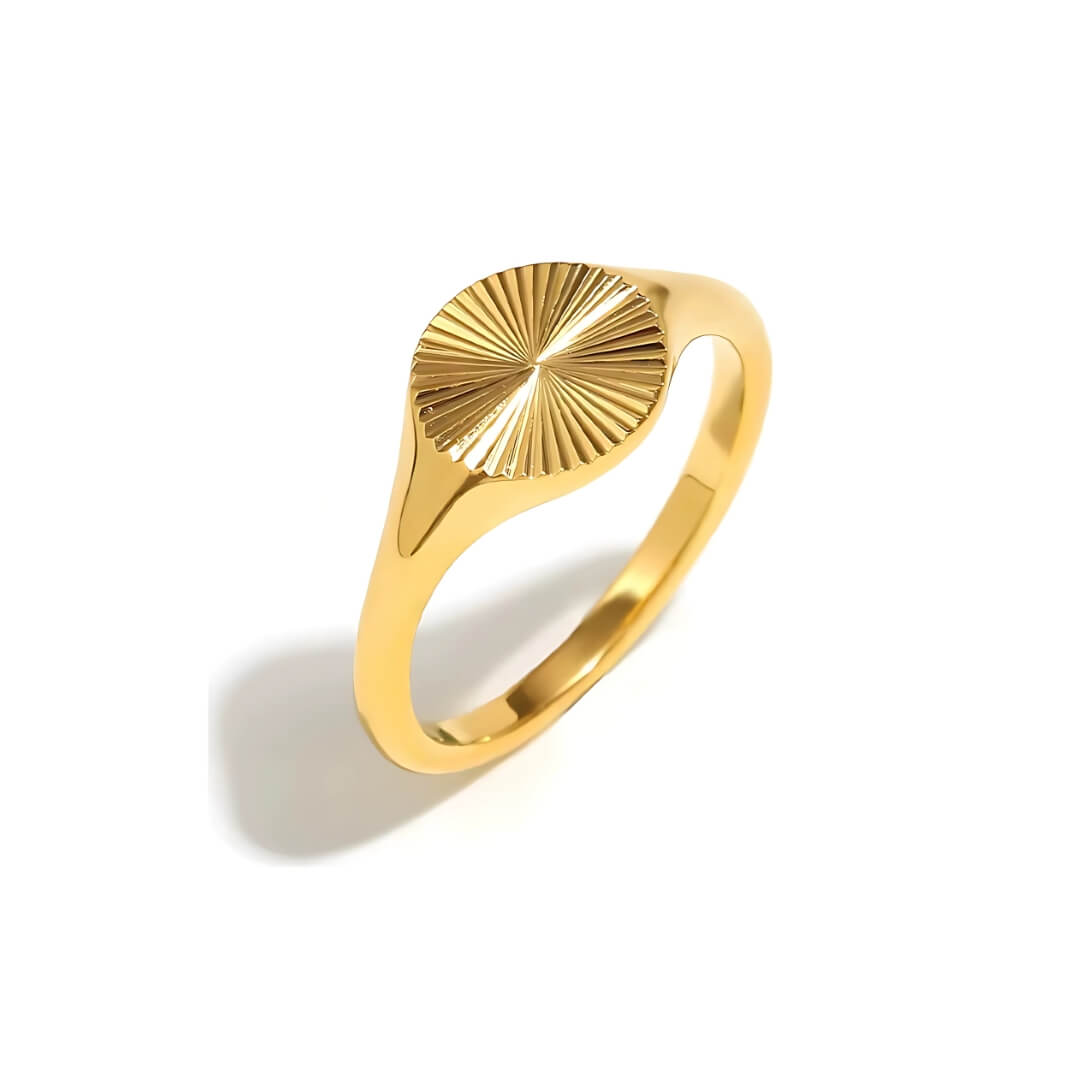 Anillo Sol Radiante Minimalista (Chapado en Oro)