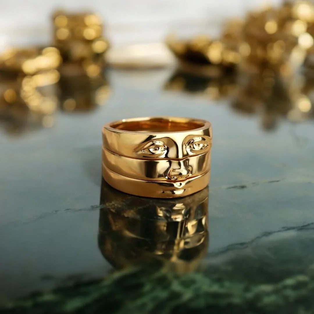 Set de Anillos Visage (Chapado en Oro 18K)