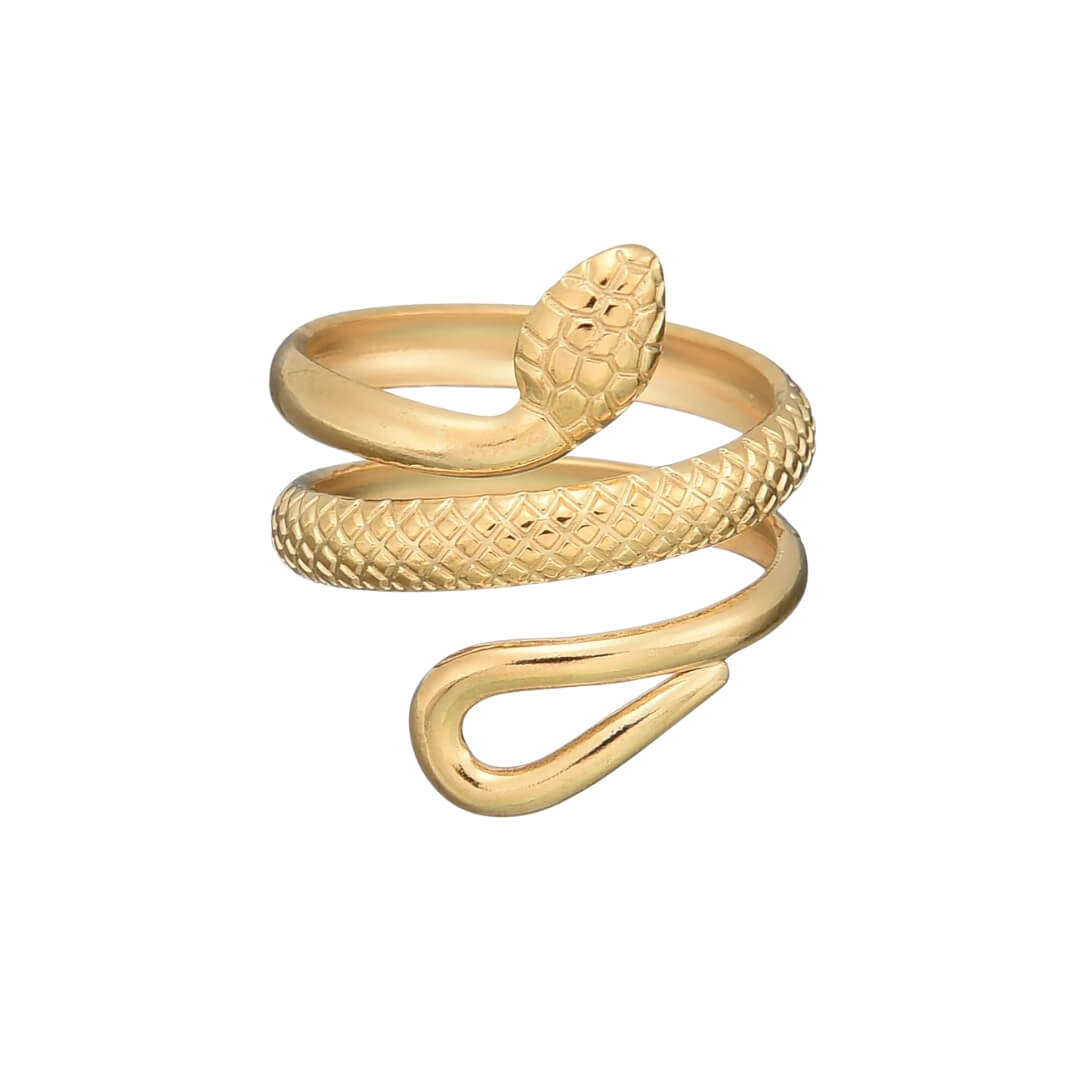 Anillo Serpiente (Chapado en Oro)