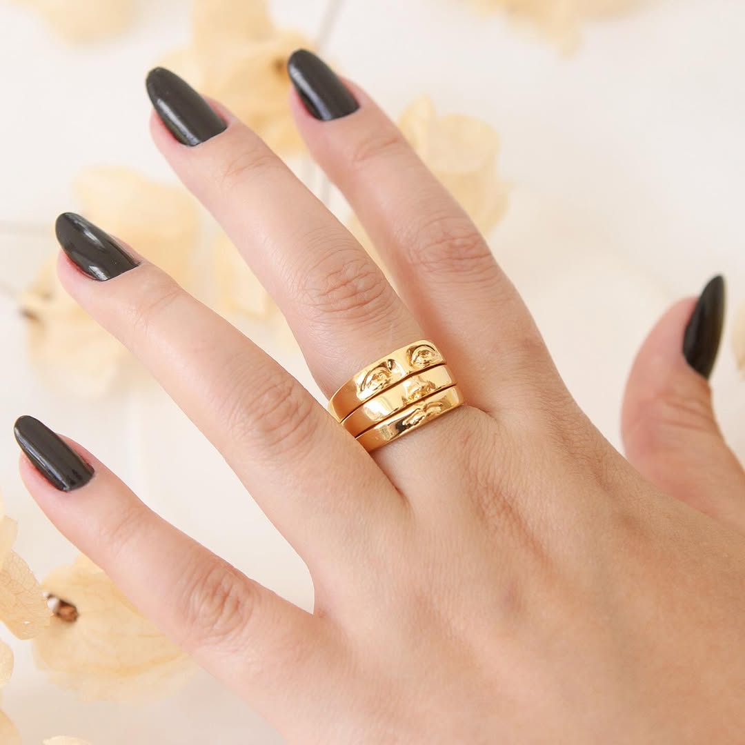 Set de Anillos Visage (Chapado en Oro 18K)