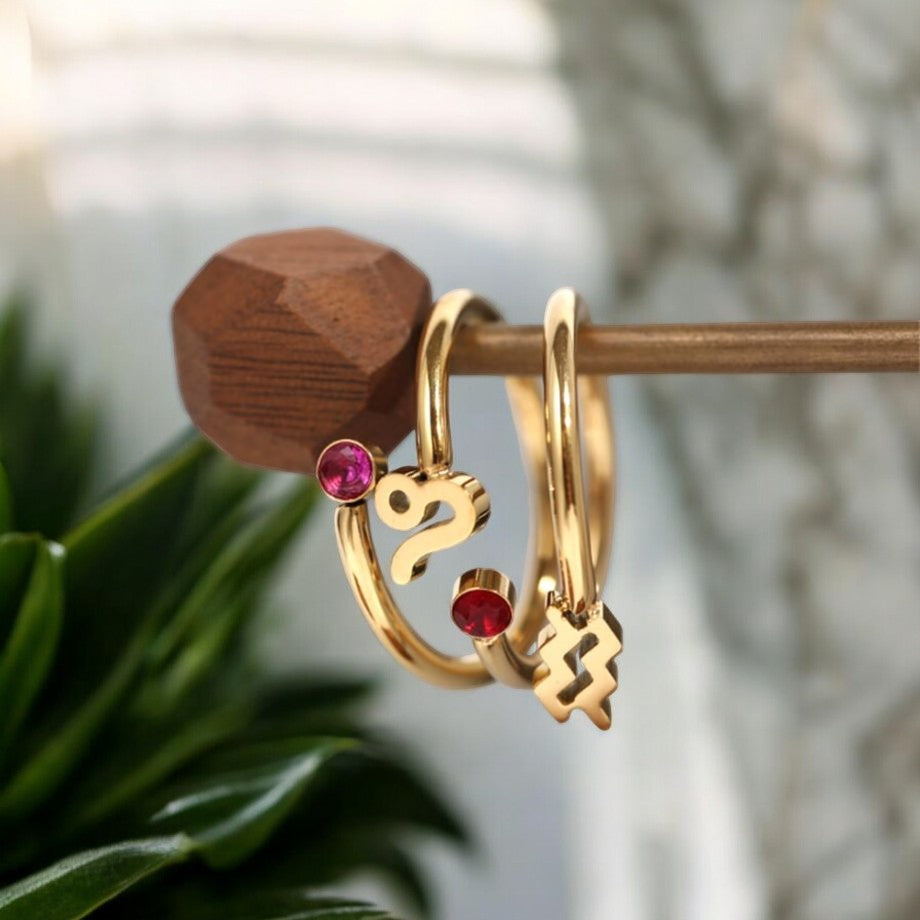 Anillo Zodíaco (Chapado en Oro 18K)