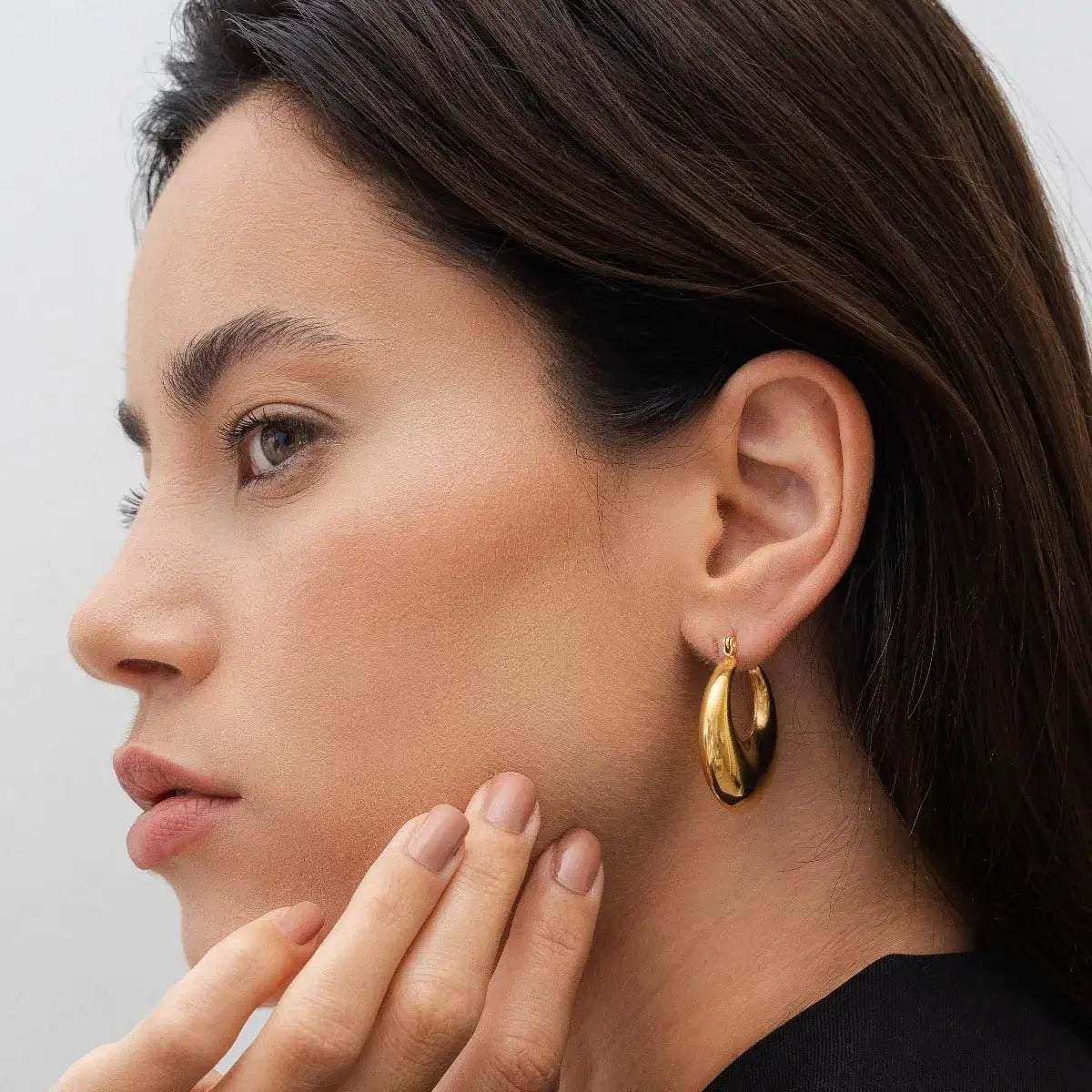Arete en Aro Bold Nolita (Chapado en Oro 18K)