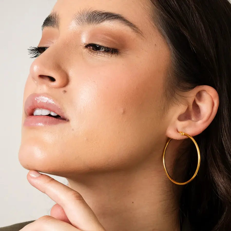 Arete Aro Clásico (Chapado en Oro)