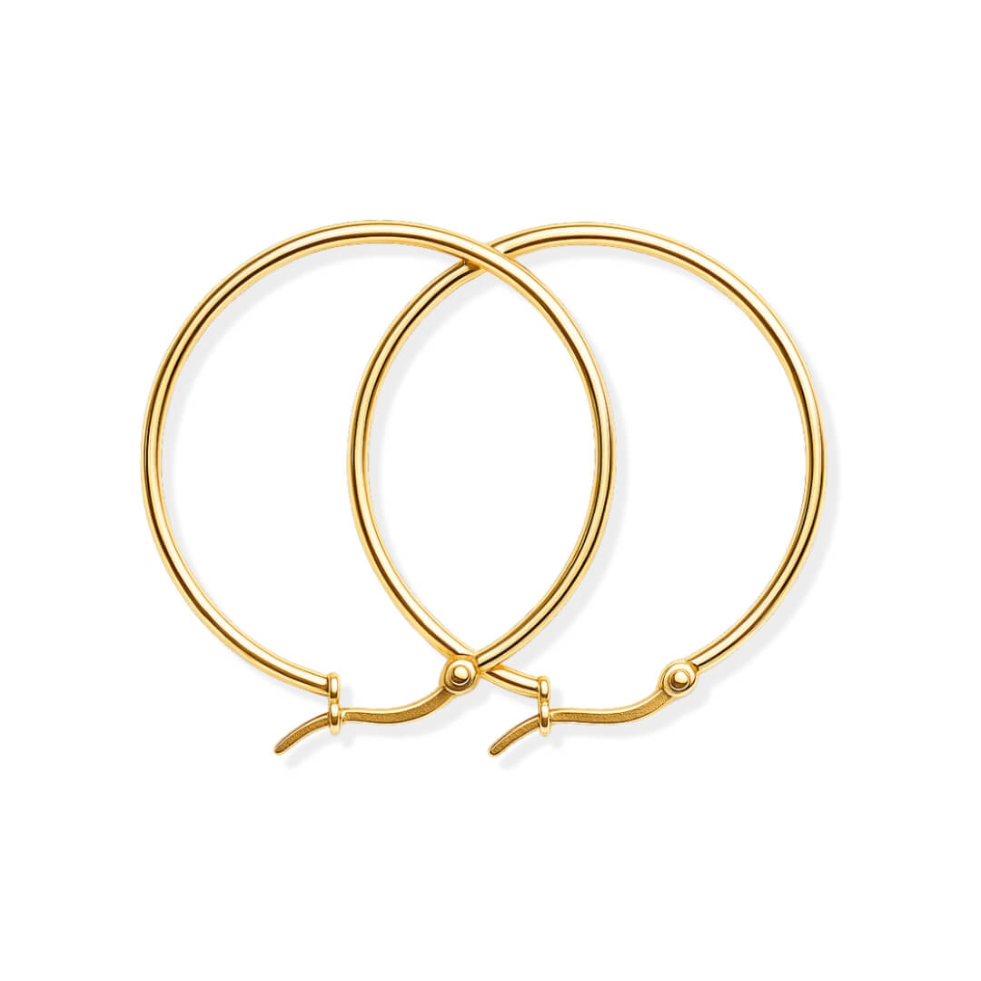 Arete Aro Clásico (Chapado en Oro)