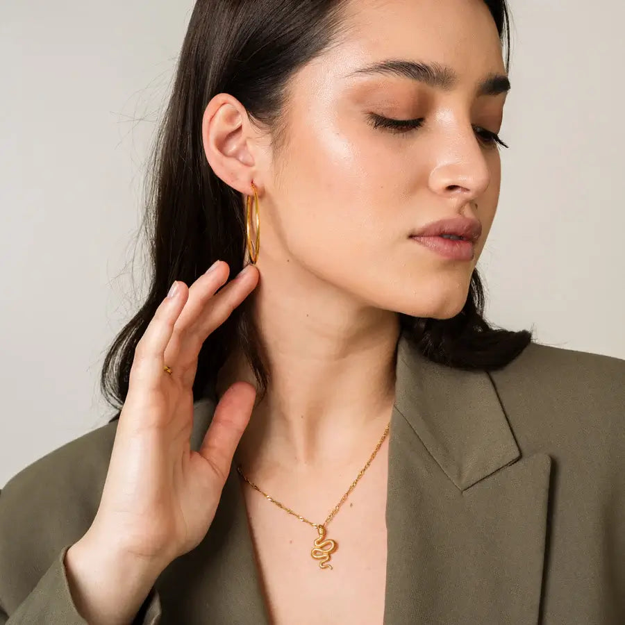 Arete Aro Clásico (Chapado en Oro)