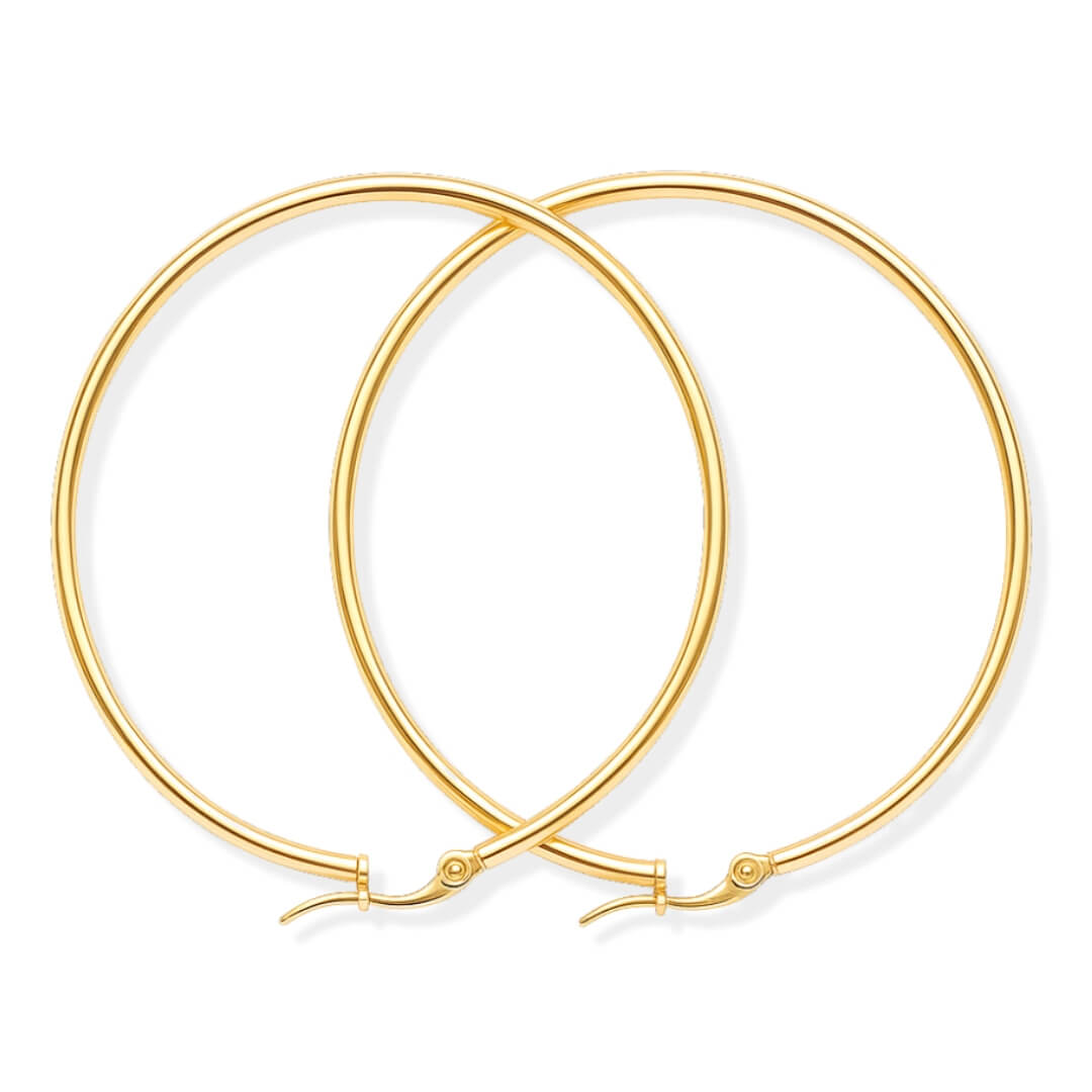Arete Aro Clásico (Chapado en Oro)