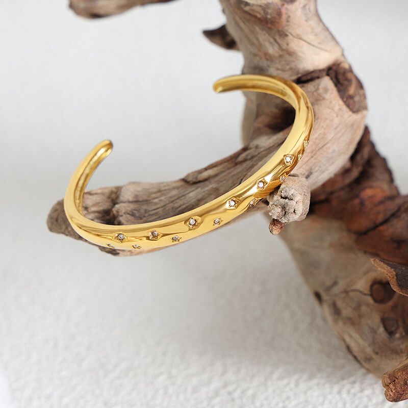 Brazalete Stella de Circonia (Chapado en Oro 18K)