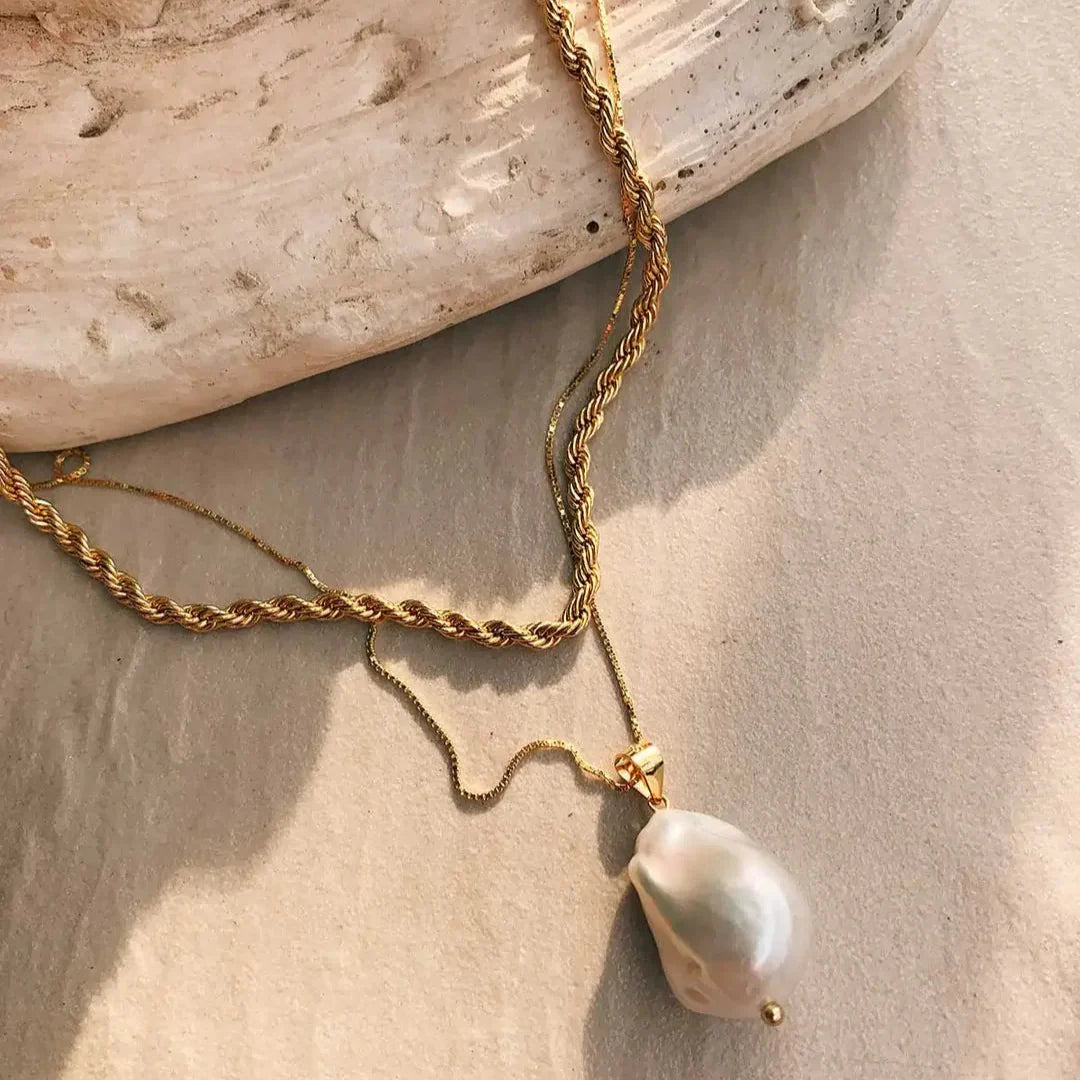Collar Cuerda (Chapado en Oro)