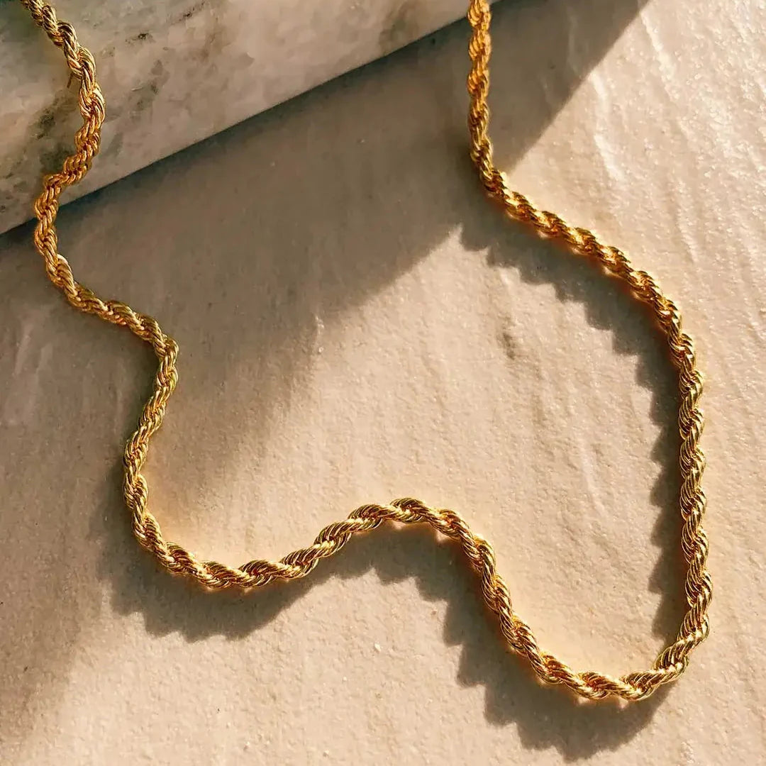 Collar Cuerda (Chapado en Oro)