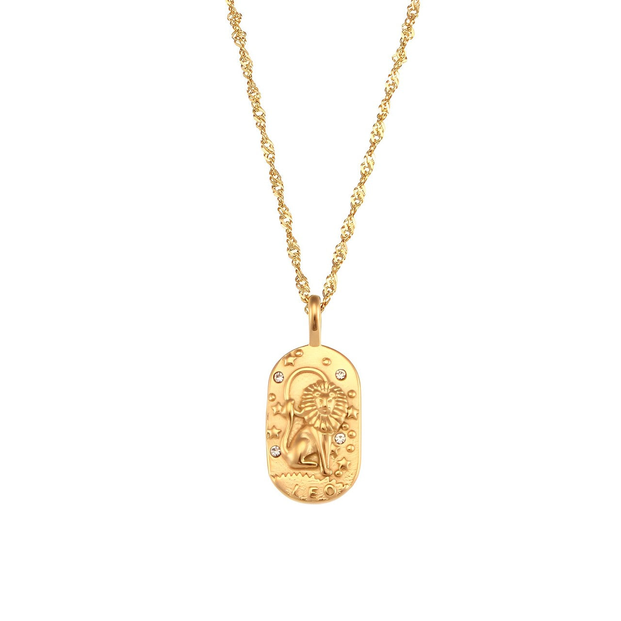 Collar Zodíaco Cadena Trenzada (Chapado en Oro 18K)