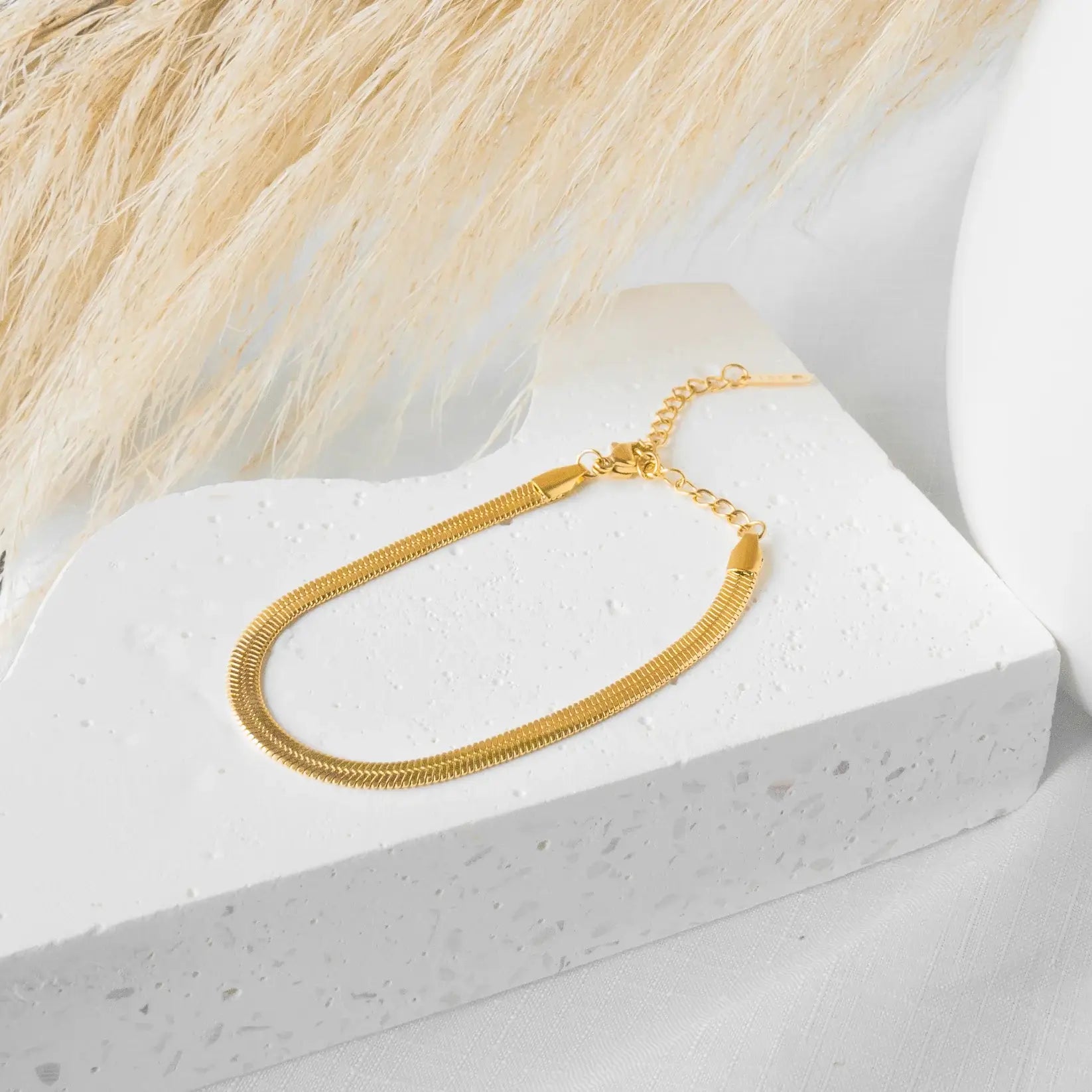 Pulsera Snake Mallada (Chapada en Oro)