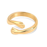 Anillo Abrazo (Chapado en Oro 18K)
