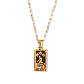 Colección Tarot - Collares con Colgantes de las Cartas (Chapado en Oro 18K)