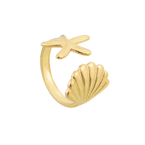 Anillo Océano (Chapado en Oro)