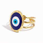Anillo Amuleto Ojo Turco (Chapado en Oro)
