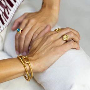 Anillo Marsella Zirconia (Chapado en Oro 18K)