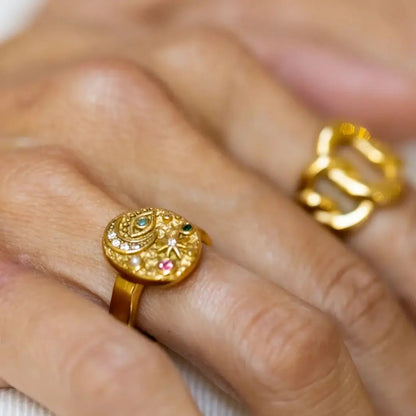 Anillo Marsella Zirconia (Chapado en Oro 18K)