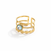 Anillo Ojo Turco Afrodita (Chapado en Oro 18K)