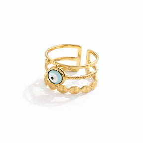 Anillo Ojo Turco Afrodita (Chapado en Oro 18K)