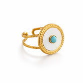 Anillo Ojo Turco Gaia (Chapado en Oro 18K)