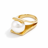 Anillo Perla Paola (Chapado en Oro 18K)
