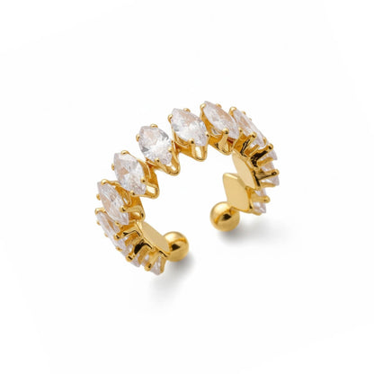 Anillo Vicenza con Corona de Circonia Marquise (Chapado en Oro 18K)